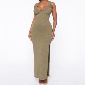 Olive maxi dress